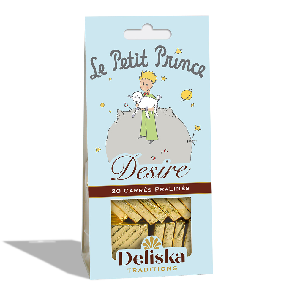 Desire bag of 20 Belgian pralinés, design "Little Prince"