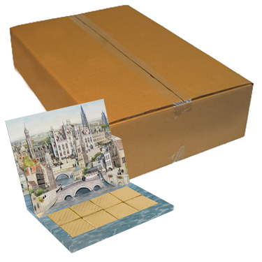 Caisse de 120 chocolacards "Bruges"