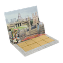 chocolacards avec 8 "carrés pralinés" modèle "Bruxelles"