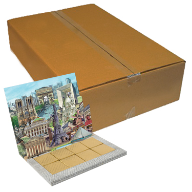 [MC120-BCB1R04H-OPTO003C002M02] Caisse de 120 chocolacards "Paris"