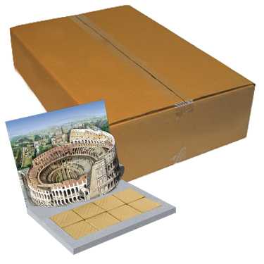 [MC120-BCB1R04H-OPTO006C002M06] Caisse de 120 chocolacards "Colosseo"