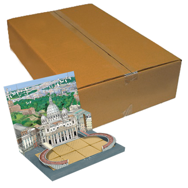 [MC120-BCB1R04H-OPTO011C002M06] Caisse de 120 chocolacards "Vaticano"