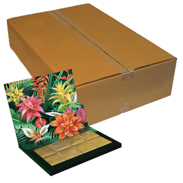 [MC120-BCB1R03H-OPFL001C015M02] Caisse de 120 chocolacards Deliska "Bouquet Exotique"